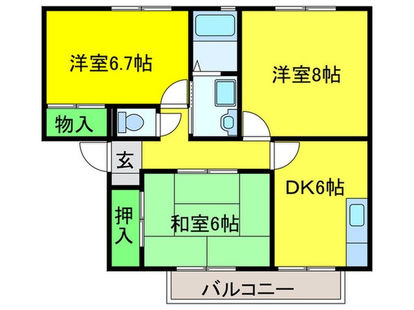 アトリウム１２Ａ棟の物件間取画像